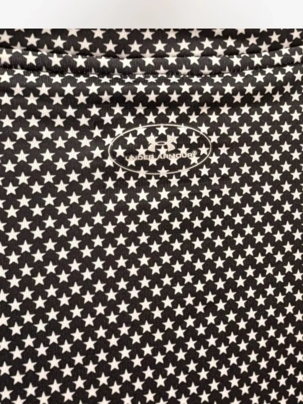 NWT Under Armour Black & White Star Coldgear Mock Neck Long Sleeve Top | Size XL - Picture 5 of 8